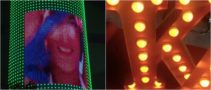 LED點光源屏發(fā)光文字