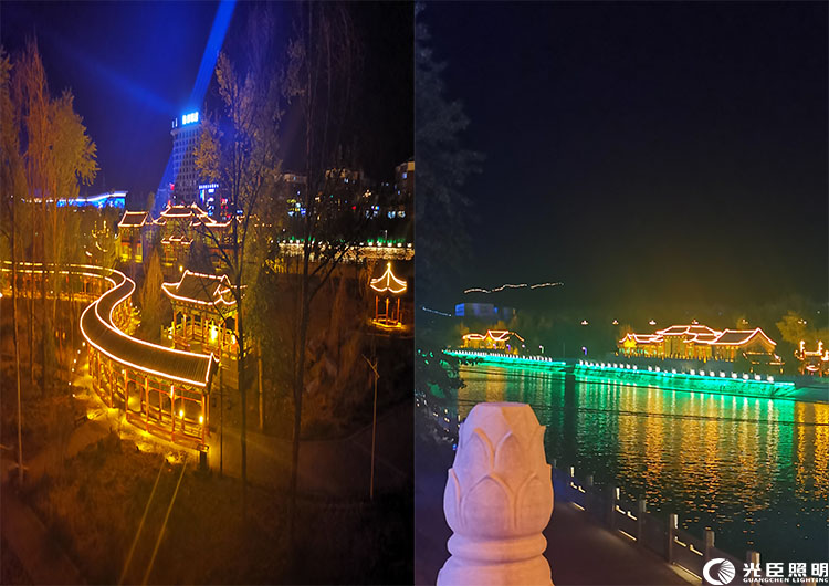 青海公園亮化工程-led線條燈